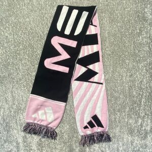 Adidas Messi Miami‎ #10 Soccer Scarf Pink Black White Football Fan Supporter
